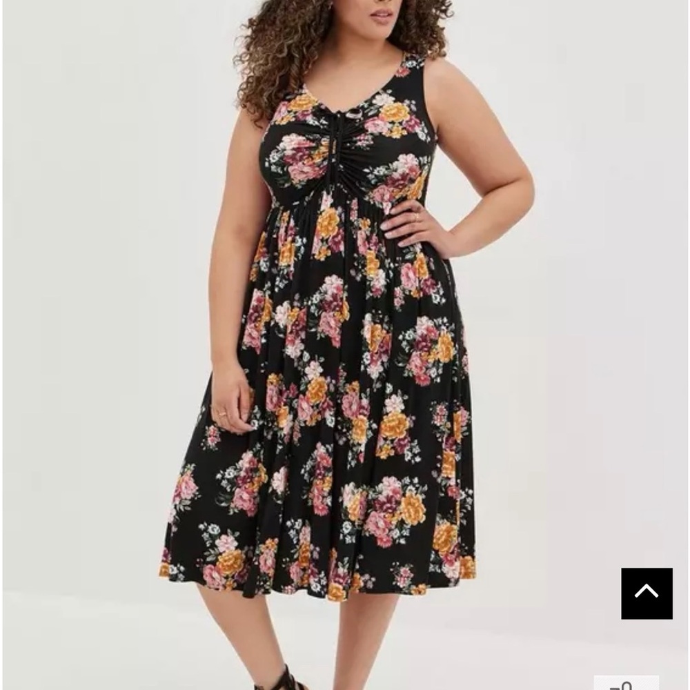 Midi Super Soft Shirred Skater Dress